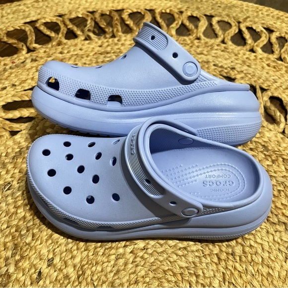 Crocs Mega Crush Platform Classic Clogs Purple Violet Womens 10 Men’s 8 Comfort - Picture 1 of 6
